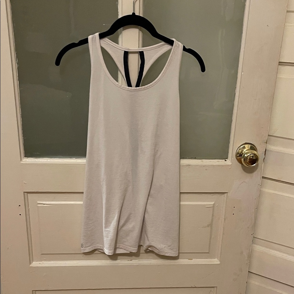 Athleta White Racerback Tank Top